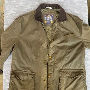 Barbour Orvis Observer Wax Jacket Men's Size XL Olive Green